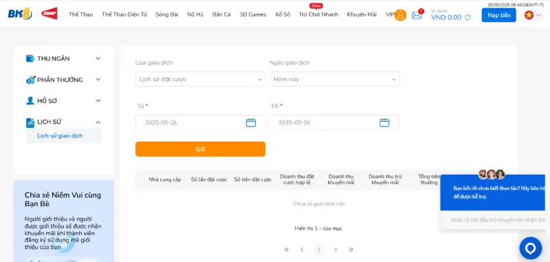 Đăng ký BK8 để quản lý tài khoản cược