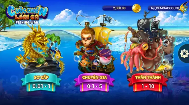 Nhiều bàn chơi bắn cá tại BK8